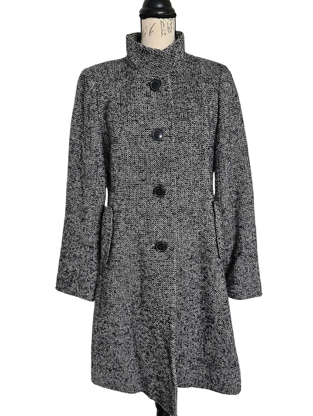 J. Crew B&W Tweed Peacoat, 10 - Picture 2 of 15
